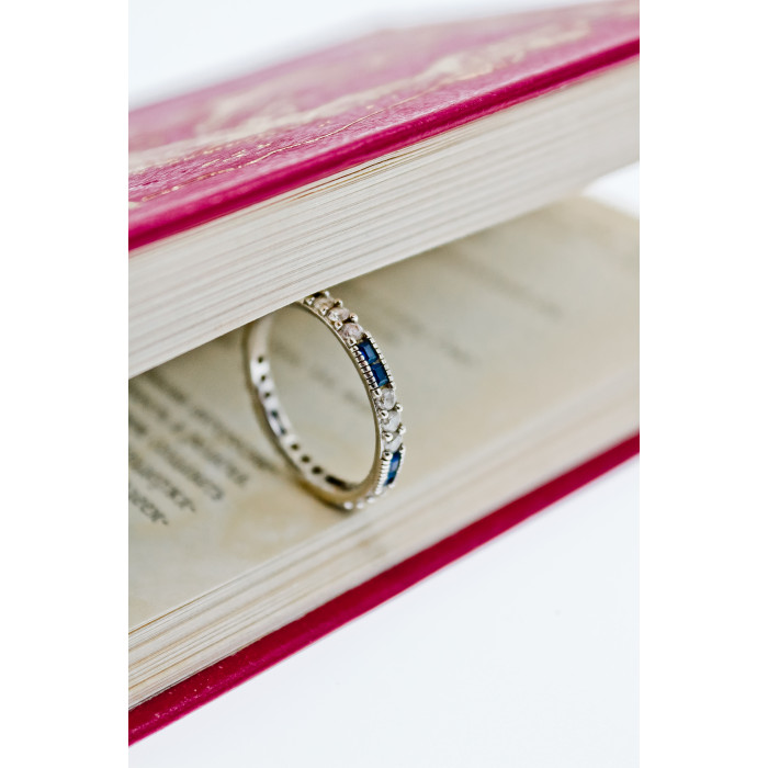 Sky Jewelry Серебряное кольцо с сапфиром и бериллом