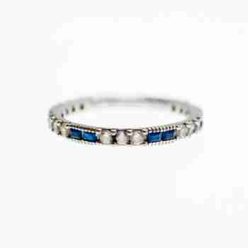 Sky Jewelry Серебряное кольцо с сапфиром и бериллом