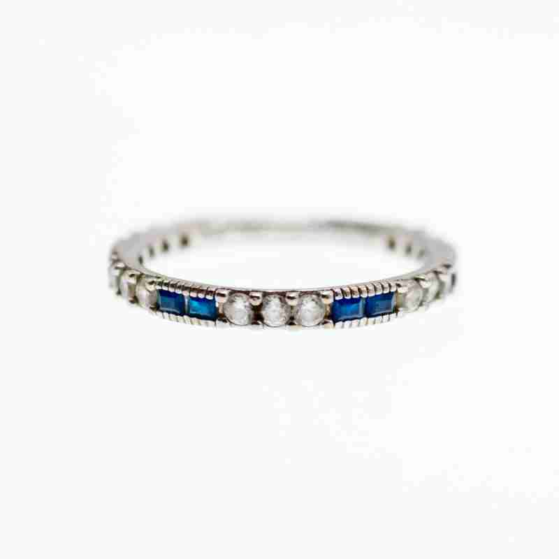Sky Jewelry Серебряное кольцо с сапфиром и бериллом