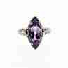 Sky Jewelry Серебряное кольцо с аметистом  Маркиз