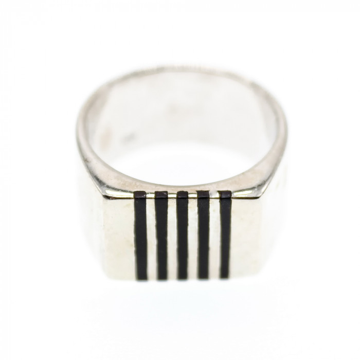 Sky Jewelry Серебряное мужское кольцо со вставками из эмали