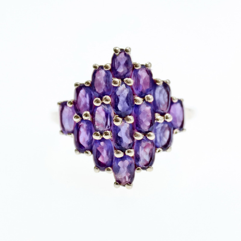 Sky Jewelry Серебряное кольцо с фиолетовым турмалином