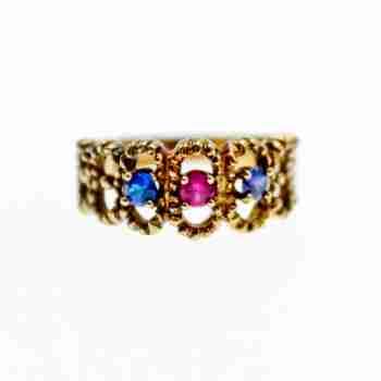 Sky Jewelry Серебряное кольцо с позолоте с фианитами Ажур