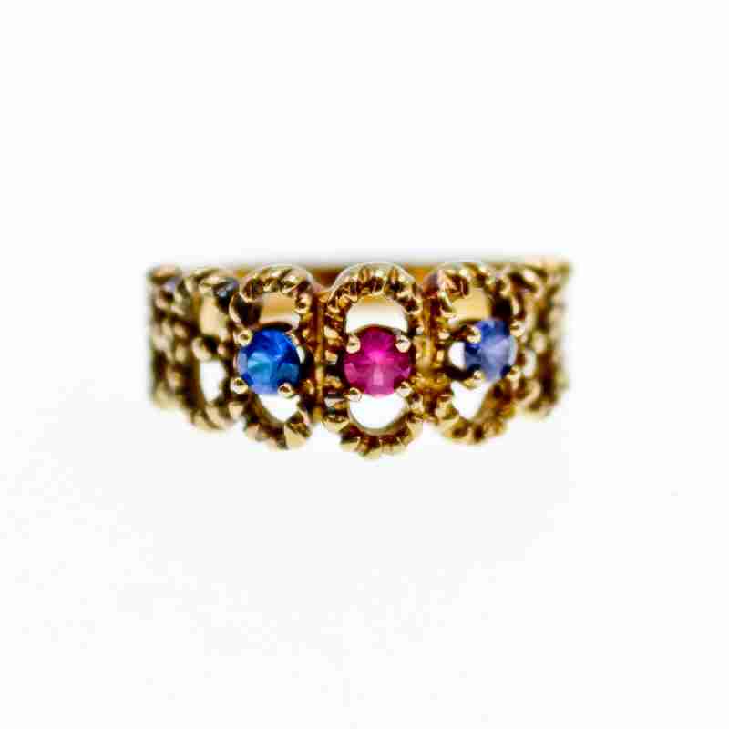 Sky Jewelry Серебряное кольцо с позолоте с фианитами Ажур