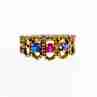 Sky Jewelry Серебряное кольцо с позолоте с фианитами Ажур