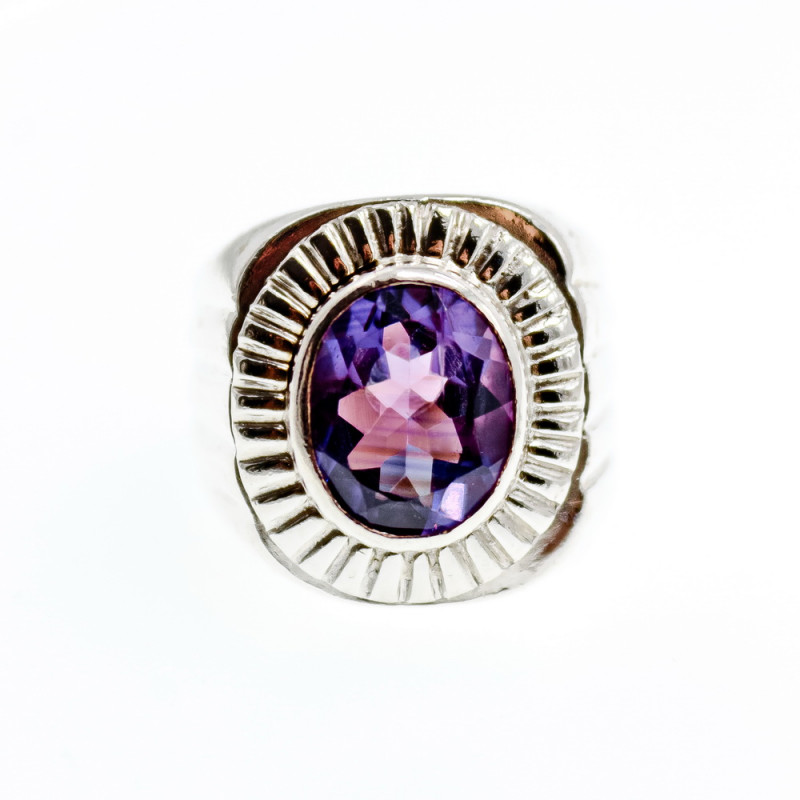 Sky Jewelry Серебряное кольцо с аметистом