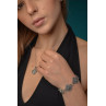 Sky Jewelry Серебряная цепочка с кулоном-сердце Черная Шпинель