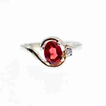 Sky Jewelry Серебряное кольцо с альмандином и бериллом
