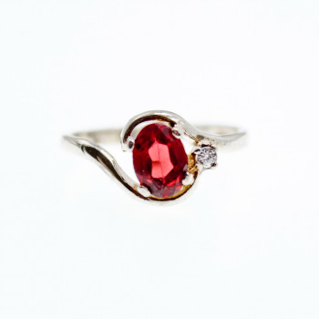 Sky Jewelry Серебряное кольцо с альмандином и бериллом