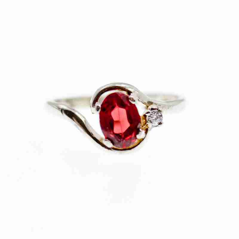 Sky Jewelry Серебряное кольцо с альмандином и бериллом