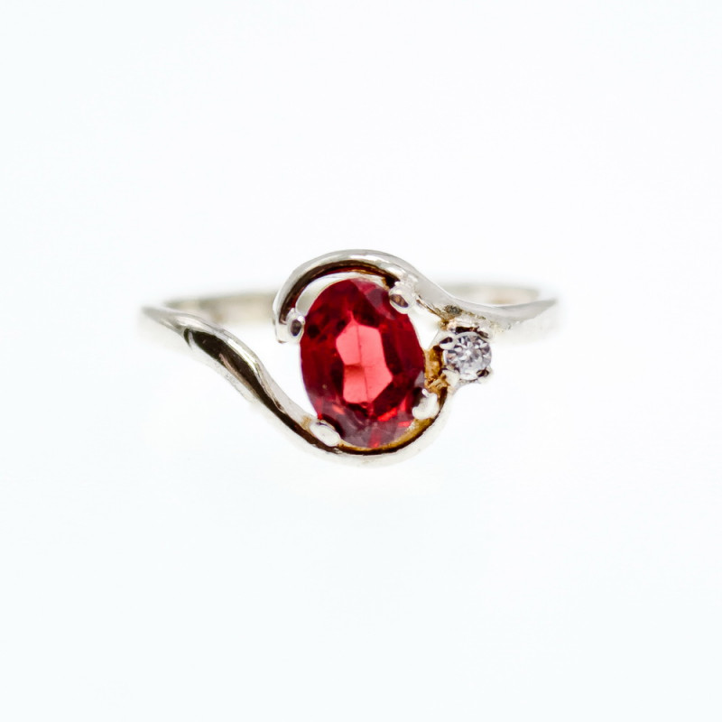 Sky Jewelry Серебряное кольцо с альмандином и бериллом