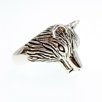 Sky Jewelry Мужское серебряное кольцо Волк
