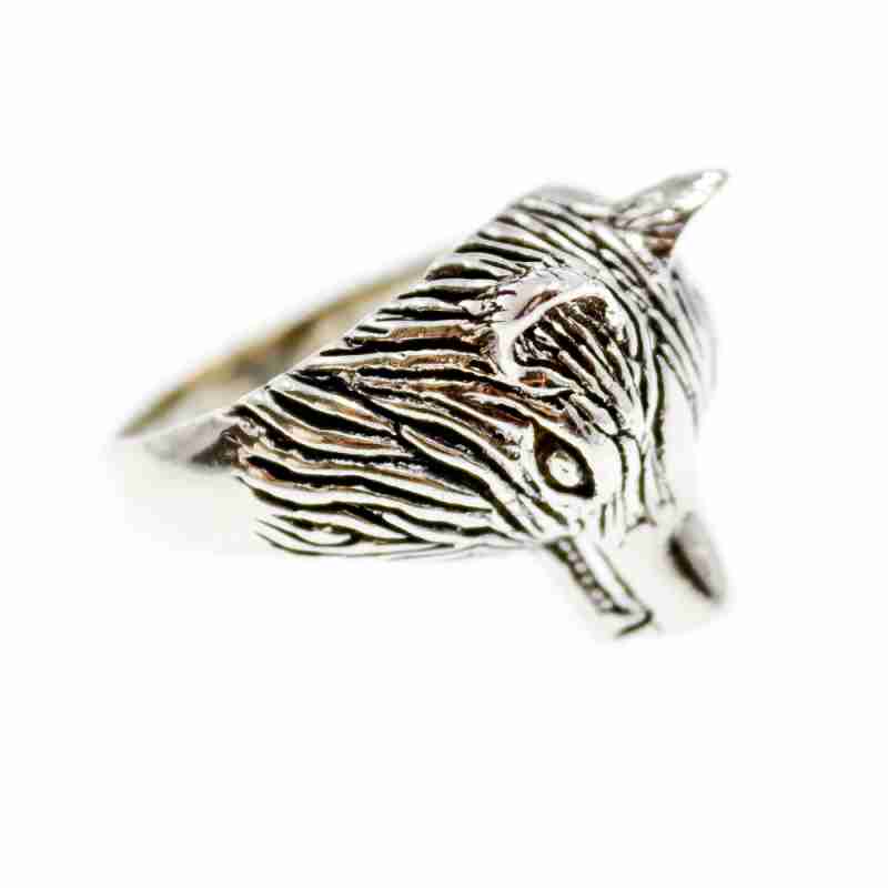 Sky Jewelry Мужское серебряное кольцо Волк