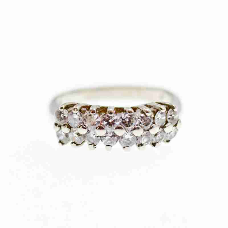 Sky Jewelry Серебряное кольцо с фианитами  Минимализм