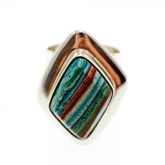 Sky Jewelry Серебряное кольцо с камнем яшма  Винтаж