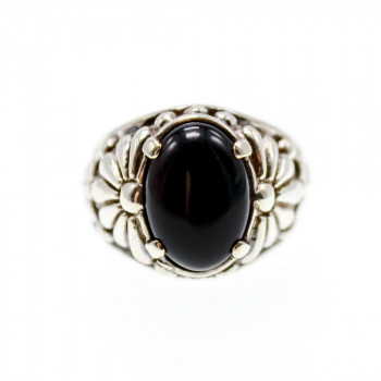 Sky Jewelry Винтажное серебряное кольцо с нефритом