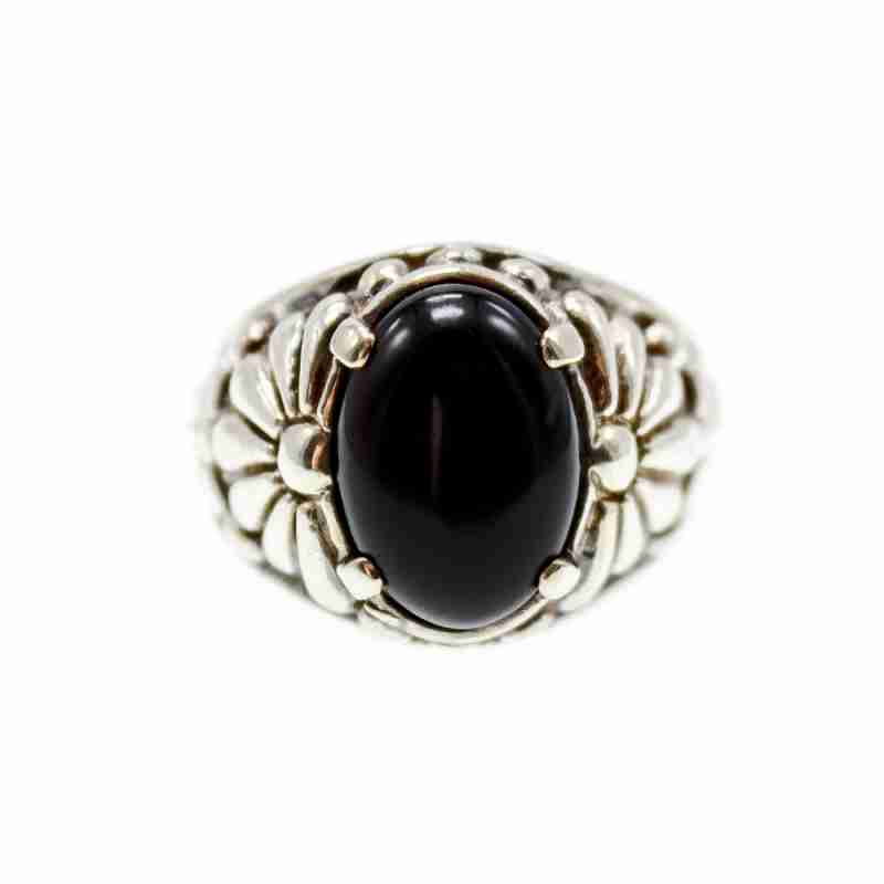 Sky Jewelry Винтажное серебряное кольцо с нефритом