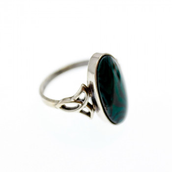 Sky Jewelry Серебряное кольцо с камнем гелиотис