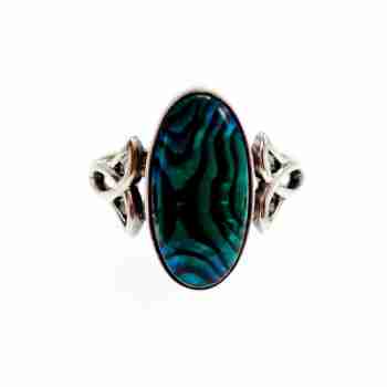 Sky Jewelry Серебряное кольцо с камнем гелиотис