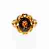 Sky Jewelry Серебряное кольцо в позолоте с камнем гессонит