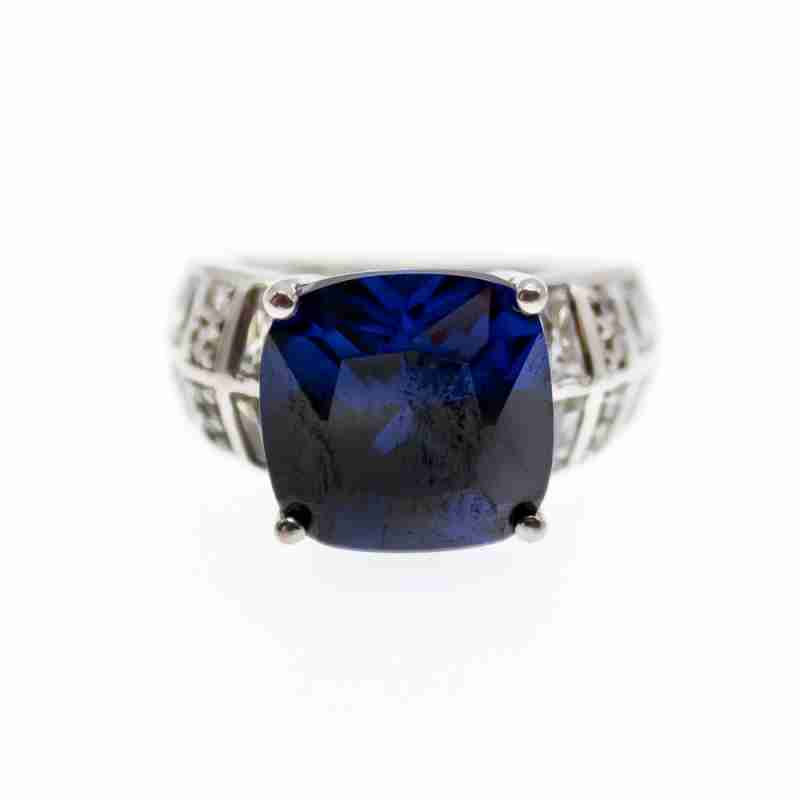 Sky Jewelry Серебряное кольцо с турмалином и камнями берилл