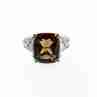 Sky Jewelry Серебряное кольцо с камнем гессонит  Шарм