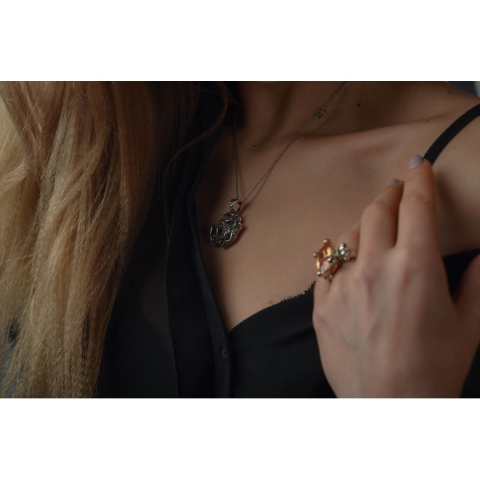 Sky Jewelry Серебряное кольцо с камнем Гелиодор