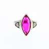 Sky Jewelry Серебряное кольцо с розовым сапфиром  Маркиз