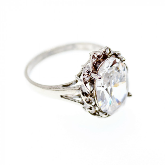 Sky Jewelry Серебряное кольцо с фианитами  Весенние цветы