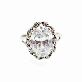 Sky Jewelry Серебряное кольцо с фианитами  Весенние цветы