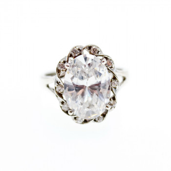 Sky Jewelry Серебряное кольцо с фианитами  Весенние цветы