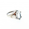 Sky Jewelry Серебряное кольцо с аквамарином  Маркиз
