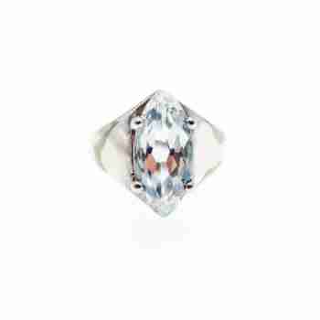 Sky Jewelry Серебряное кольцо с аквамарином  Маркиз