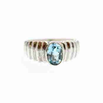 Sky Jewelry Серебряное кольцо с аквамарином  Мечта