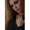 Sky Jewelry Серебряное кольцо с камнем сапфировая (синяя) Шпинель