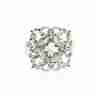 Sky Jewelry Серебряное кольцо с камнями хризоберилл и бриллианты