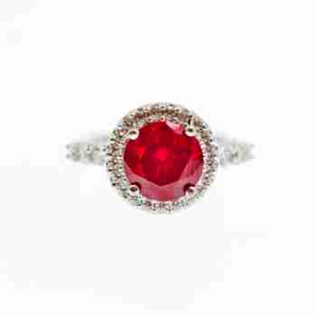 Sky Jewelry Серебряное кольцо со шпинелью и фианитами