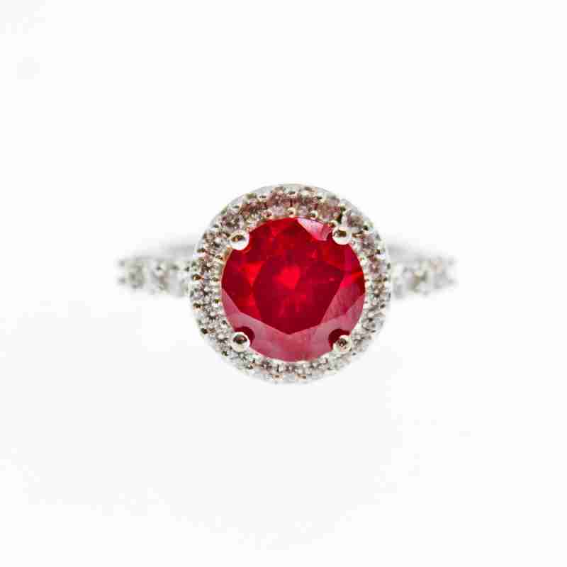 Sky Jewelry Серебряное кольцо со шпинелью и фианитами