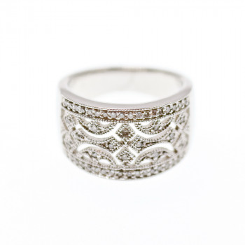 Sky Jewelry Серебряное кольцо с фианитами  Женственность