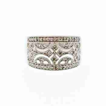Sky Jewelry Серебряное кольцо с фианитами  Женственность