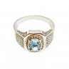 Sky Jewelry Мужское Серебряное кольцо с топазом и бериллом
