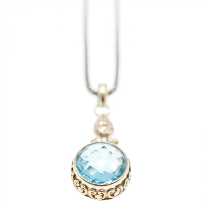 Sky Jewelry Серебряная цепочка с кулоном шпинель