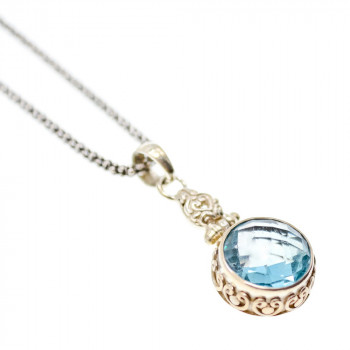 Sky Jewelry Серебряная цепочка с кулоном шпинель