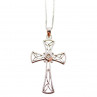 Sky Jewelry Серебряная цепочка с крестиком бриллиант