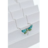 Sky Jewelry Серебряная цепочка с кулоном фианиты  Стрекоза
