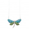 Sky Jewelry Серебряная цепочка с кулоном фианиты  Стрекоза
