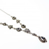 Sky Jewelry Серебряное ожерелье с нефритом и марказитом  Уникальность