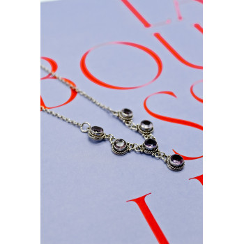 Sky Jewelry Серебряное ожерелье с аметистом  Настроение