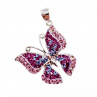 Sky Jewelry Серебряный кулон с фианитами  Бабочка