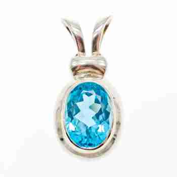 Sky Jewelry Серебряный кулон с Топазом
